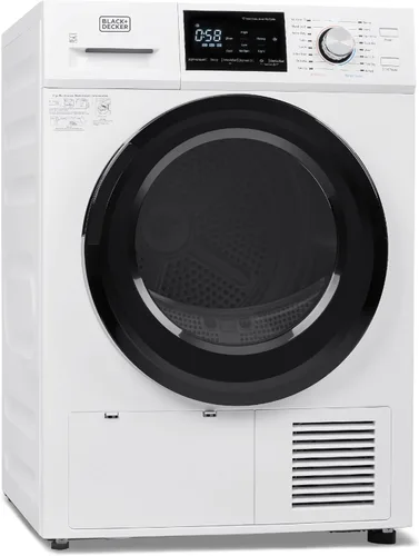 Vista 8 de BLACK+DECKER Secadora compacta de 1.5 pies cúbicos, capacidad de 5.5 libras, máquina de secado eléctrica ventilada de 850W 120V con tambor de acero