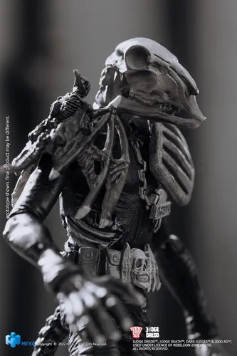 Vista 5 de HIYA TOYS Judge Dredd: Judge Mortis - Figura de acción exquisita a escala 1:18 en blanco y negro