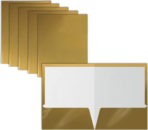 Vista 6 de Better Office Products Carpetas de papel laminado brillante con 2 bolsillos, colores surtidos, tamaño carta, caja de 25 carpetas de colores surtidos