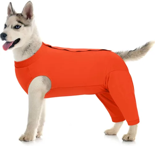 Vista 41 de Kuoser Traje de Cirugía para Perro Hembra Esterilización Macho Castración, Manga de Pierna de Perro para Dejar de Lamer Enterizo Suave para Perro