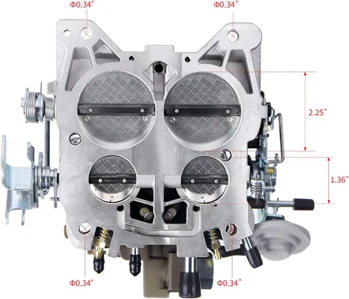 Vista 5 de Carburador Rochester Quadrajet de 4 barriles para Chevy 1966-1973 motores 327 350 427 para camiones y autos, reemplaza 1975-1979 Corvettes 1901R 750