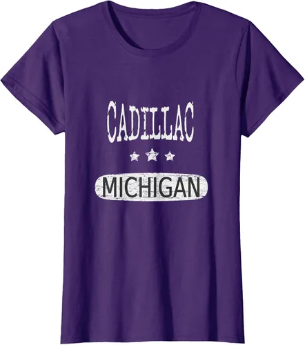 Vista 13 de Vintage Cadillac Michigan Camiseta