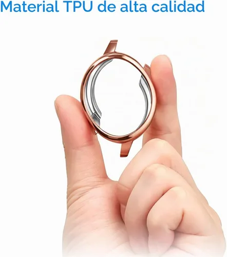 Vista 6 de Fintie Paquete de 3 fundas compatibles con el reloj inteligente Garmin Negro/transparente/oro rosa