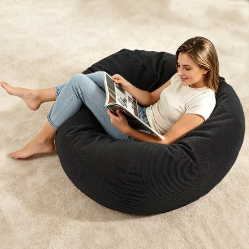 Vista 11 de LPMOERA Puf de espuma viscoelástica para niños/adolescentes con relleno redondo para niños, para sala de estar, dormitorio, dormitorio