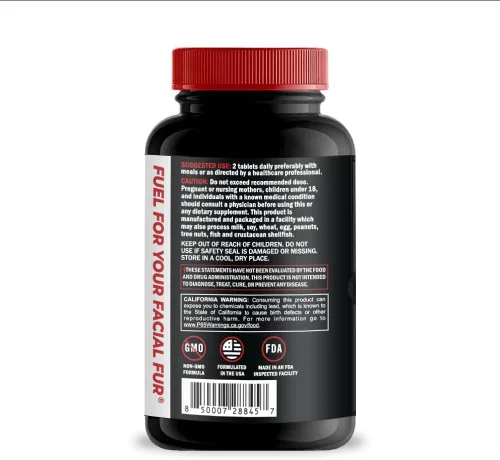 Vista 2 de Beard Octane Combustible para barba – Vitaminas de apoyo al crecimiento de la barba con biotina y colágeno – Suministro para 30 días – Apoya
