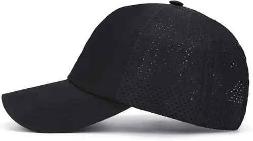 Vista 3 de Gorra de béisbol para mujer, con diseño cruzado y ajustable, de secado rápido, para cola de caballo