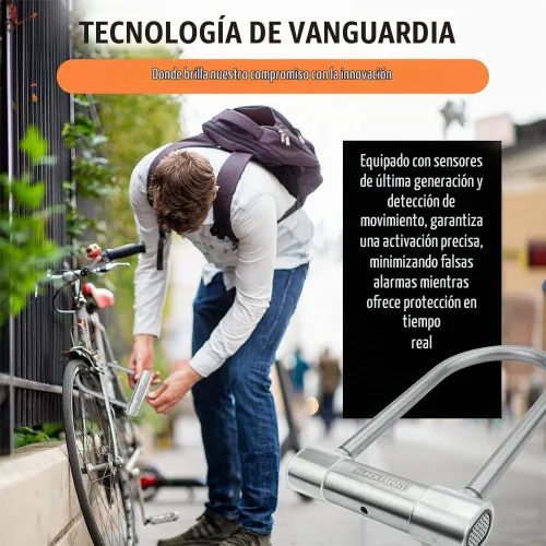 Vista 5 de Crystal Vision - Alarma antirrobo de 130 db, resistente a la intemperie, para bicicleta, multiuso