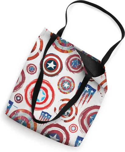 Vista 2 de Marvel Captain America - Bolsa de mano con patrón de escudo