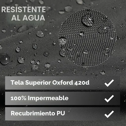 Vista 3 de Loriano Fundas de sofá de patio de 3 plazas, 100% impermeables, ajuste perfecto para fundas de sofá al aire libre, tela Oxford, muebles de patio