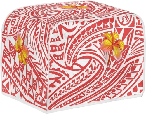Vista 2 de Polynesia - Funda para tostadora de flores, duradera y pequeña, con gancho superior, lavable, a prueba de polvo, funda protectora para pan pequeño, M