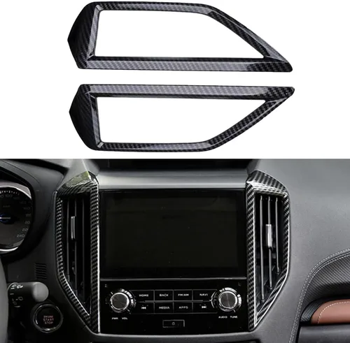 Vista 4 de Juego completo de decoración interior Kit de moldura de consola central, salida de aire, accesorios de cubierta de volante automotriz, 12 piezas