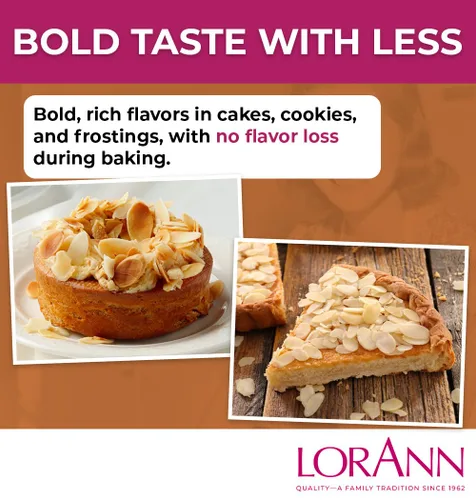 Vista 6 de LorAnn Oils Emulsión de almendras para panadería: True Essence, ideal para potenciar los tonos de frutas en pasteles, galletas y postres, sin