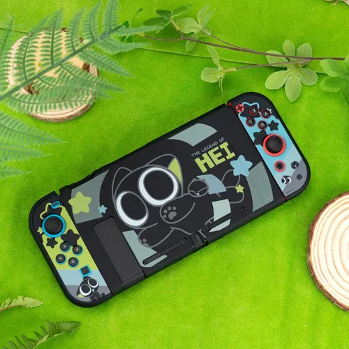 Vista 8 de GeekShare Funda protectora delgada compatible con Nintendo Switch y Joy-Con - Absorción de golpes y arañazos - La serie HEI