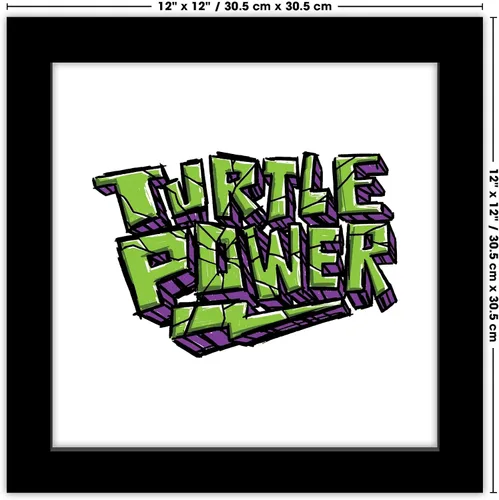 Vista 6 de Trends International Gallery Pops Nickelodeon Teenage Mutant Ninja Turtles: Mutant Mayhem - Arte de pared de poder de tortuga, versión enmarcada
