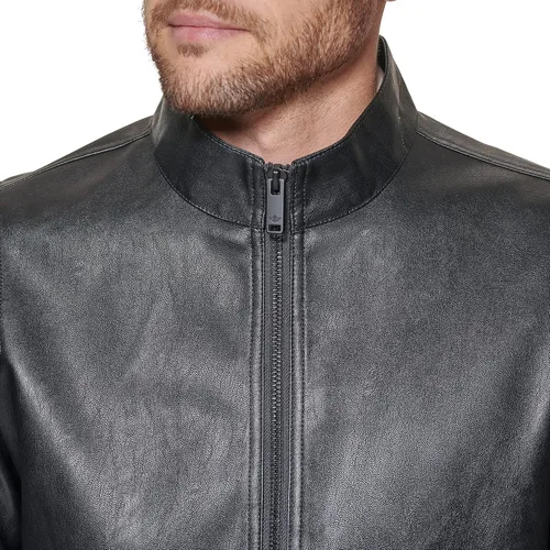 Vista 7 de Dockers Chaqueta Racer de cuero sintético The Dylan para hombre