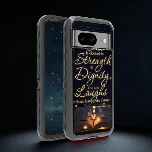 Vista 4 de Diseñada para Pixel 8 de 6.2 pulgadas, resistente, resistente y duradera, a prueba de golpes, híbrida de doble capa, funda protectora de doble capa