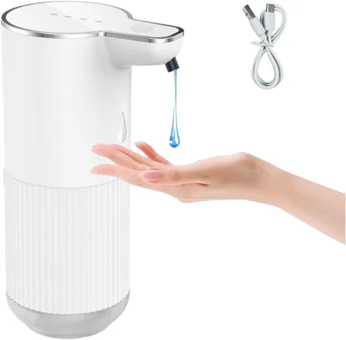 Vista 7 de Dispensador automático de jabón, dispensador eléctrico recargable de jabón para manos y platos para fregadero de cocina y baño, bomba sin contacto