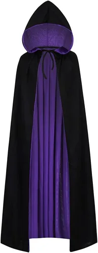 Vista 38 de LMYOVE Capa reversible para Halloween, disfraz de vampiro para mascarada, drácula, mago, diablo, cosplay, adulto