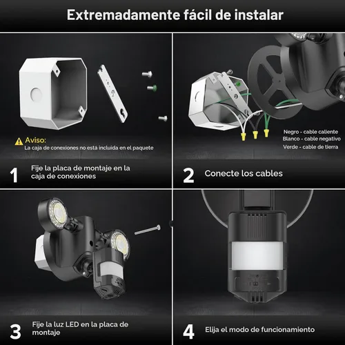 Vista 8 de Luces de seguridad al aire libre con sensor de movimiento SANSI 25W 3000LM 5000K Daylight, Dusk to Dawn, 320° Angle Eave Mount Super Bright for