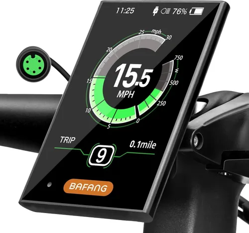 Vista 8 de BAFANG Display DPC18/C010 for BBS01B BBS02B BBSHD M400, M500 Mid Motor Pedal Assist eBike Computer Display with Automatic Backlight UART/CAN Protocol