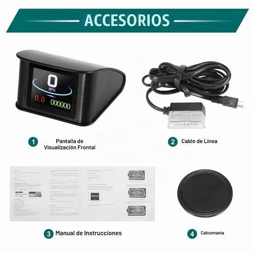 Vista 7 de X AUTOHAUX 2.2 Pulgadas Mini HUD Head Up Display para Coche Tablero Velocímetro Digital Multifunción Pantalla de Datos Alarma de Error TFT LCD
