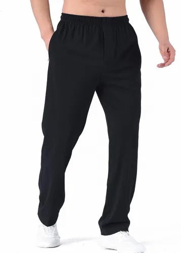 Vista 6 de Pantalones deportivos con cremallera frontal y parte inferior abierta para hombre