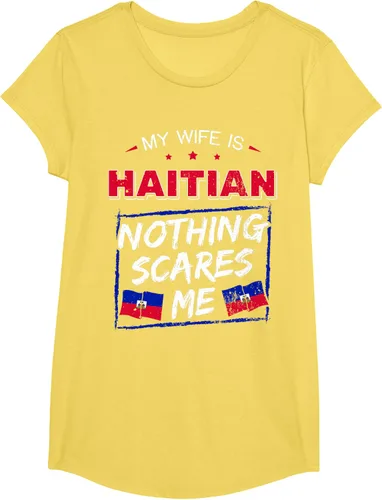 Vista 37 de My Wife Is Haitian Republic of Haiti Heritage Roots - Camiseta con bandera, Negro, S