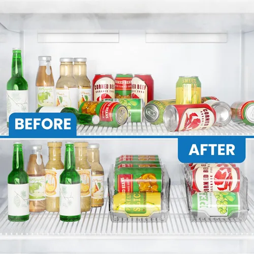 Vista 6 de Utopia Kitchen Organizador de latas para despensa (paquete de 2) – Organizador de latas de soda para refrigerador – Organizador de almacenamiento