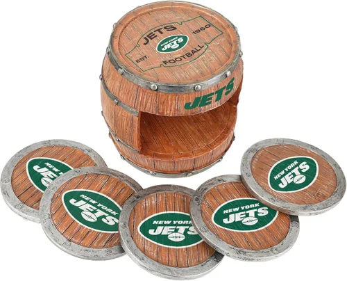 Vista 92 de FOCO NFL Team Logo 5-Pack Barrel Beverage Drink Coaster Set