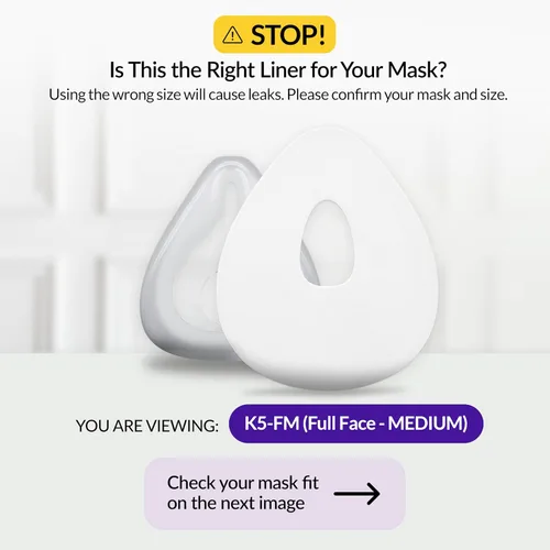 Vista 8 de Forro para máscara de rostro completo RemZzzs CPAP/BiPAP para Resmed y Respironics (suministro de 30 días)