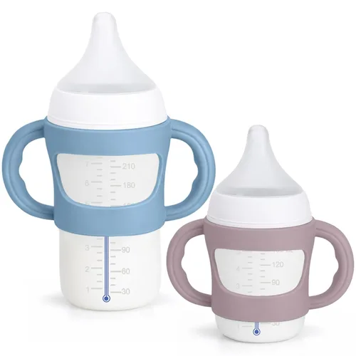 Vista 10 de Paquete de 2 asas de silicona para biberón NUK, beige+rosa Beige y Rosa