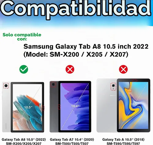 Vista 2 de ProCase Funda Inteligente para Galaxy Tab A8 10.5, Carcasa Trasera Dura Delgada con Soporte Funda Protectora Inteligente para Galaxy Tab A8 10.5