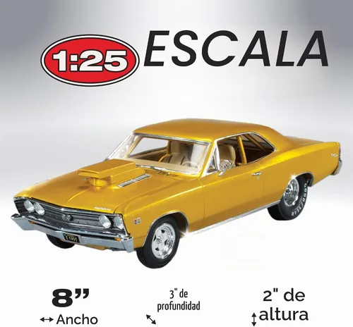 Vista 4 de AMT 1967 Chevy Chevelle Pro Street 1:25 Kit de modelo a escala 1:25