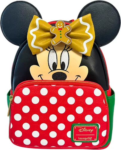 Vista 2 de Loungefly Exclusiva bolsa de hombro de Minnie de Disney con tres lazos perfumados intercambiables, Multi