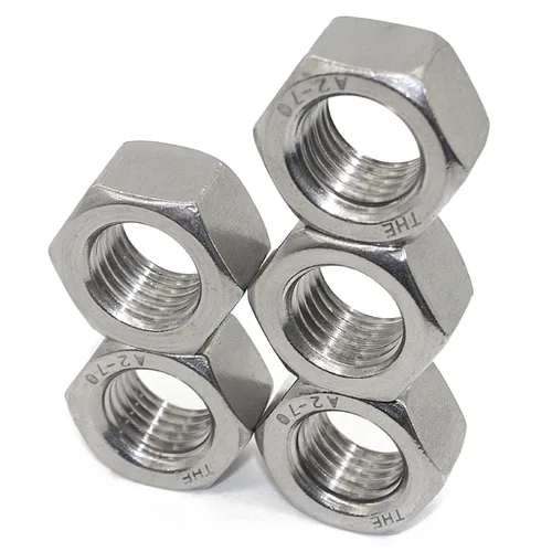 Vista 4 de Fullerkreg Tuerca hexagonal con acabado de acero inoxidable 1/2-13, tuerca de acero inoxidable 304 (10 piezas)