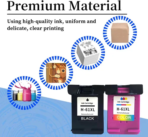 Vista 6 de 61XL 61 - Cartuchos de tinta compatibles con HP 61XL 61 cartuchos de tinta de alto rendimiento para impresoras HP DeskJet 2620 1000 1050 2000 2050