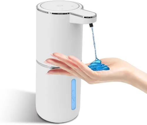 Vista 9 de Dispensador de jabón espumoso, dispensador automático de jabón, dispensador automático de jabón de 13.5 oz/13.5 fl oz, sin contacto, recargable por