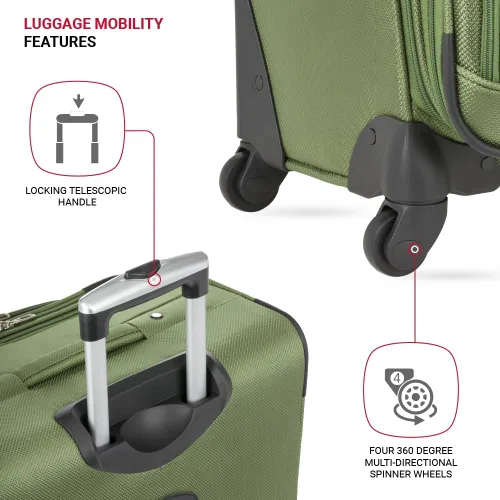 Vista 115 de SwissGear - Equipaje suave expandible Sion con ruedas, Negro