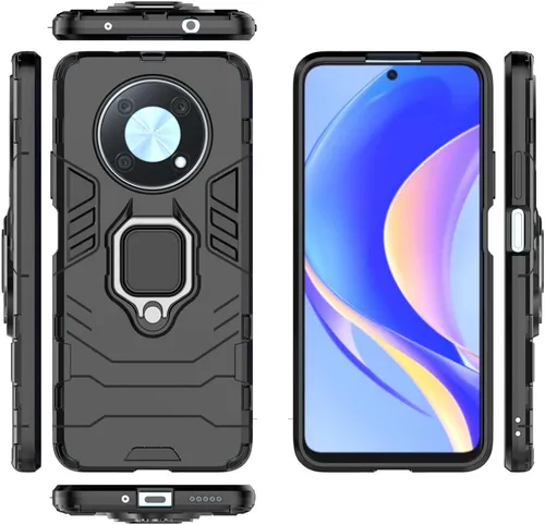 Vista 32 de Funda para Samsung Galaxy A04 4G, carcasa con soporte para Samsung SM-A045F/DS Galaxy A04 4G / SM-A045M/DS SM-A045F SM-A045M, color negro