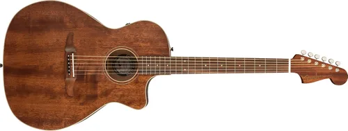 Vista 4 de Fender Newporter Classic - Guitarra acústica, con garantía de 2 años, Aged Cognac Burst, diapasón Pau Ferro, con funda
