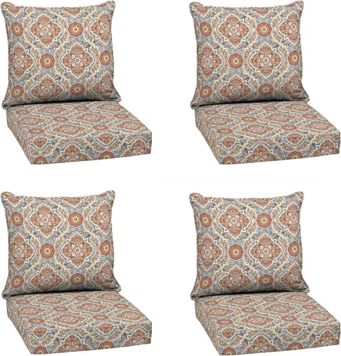 Vista 40 de Arden Selections Juego de asiento profundo para exteriores, 24 x 24, a prueba de lluvia, resistente a la decoloración, asiento profundo y cojín