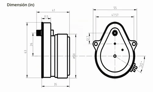 Vista 6 de MD10 - Reemplazo para motor Honeywell 802360JA utilizado en V8043-V8044, válvula de zona de 24 VCA