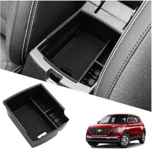 Vista 9 de Ruiya Organizador de consola central Prius 2010-2015 para Toyota Prius XV30 2010-2015 Accesorios ABS Material Reposabrazos Organizador de consola