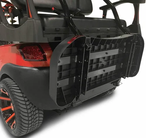 Vista 4 de MadJax Genesis 300 - Kit de asiento trasero de aluminio para modelos EZGO RXV 2008 en adelante, cojines negros de lujo