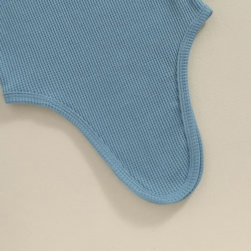Vista 6 de BULINGNA Pijama de una pieza para bebé recién nacido, con nudo y gorro, unisex, con manoplas