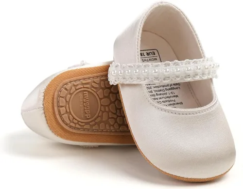 Vista 17 de Zapatos de vestir florales Mary Jane para bebé niña 01 Blanco