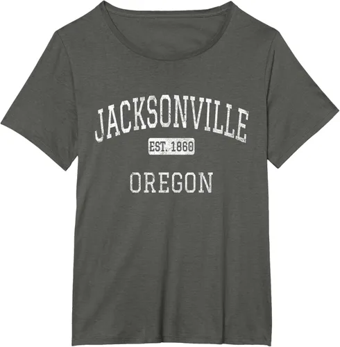 Vista 18 de Jacksonville Oregon OR - Camiseta vintage, Negro