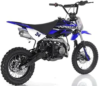 Vista 2 de HHH Apollo AGB-34CRF-110CC - Motocicleta de motocross a gasolina RFZ Vitacchi semiautomática, motocross para jóvenes, adultos y niños