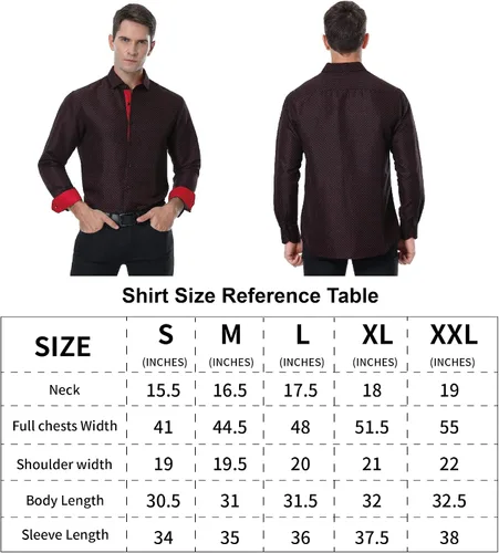 Vista 7 de Damipow Camisa de manga larga para hombre, casual, con botones, para hombre