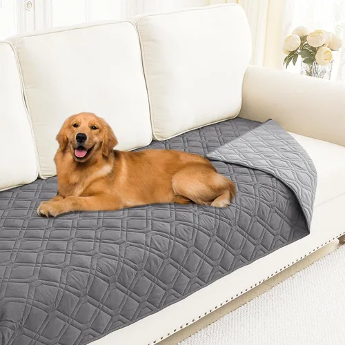 Vista 166 de Smiry Funda Impermeable para Cama de Perro Manta para Mascotas, Manta Suave y Lavable para Perros para Muebles Cama Sofá Sofá Reversible, a Cuadros